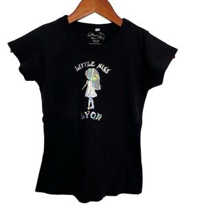 Little Miss Lyon Vinrage Black T-Shirt kids 12 years